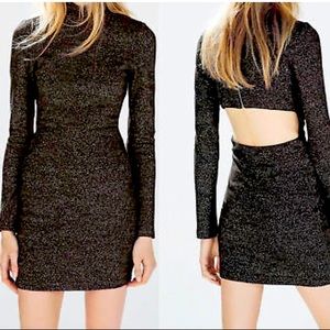 Zara Open Back Long Sleeve Dress